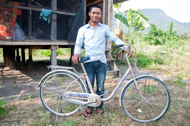 Bicycles are necessary means of transport for rural poor students