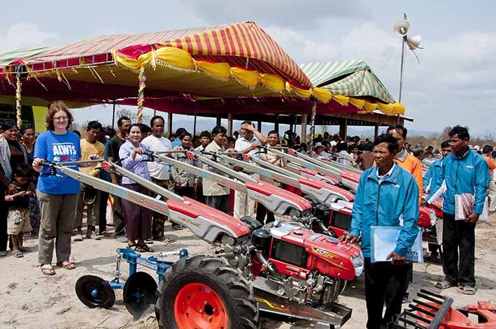 LWD distributes power tillers to 400 families living in social land concession area in Kampong Speu
